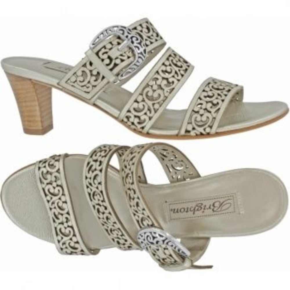 Brighton silver TINSEL sandals 8M